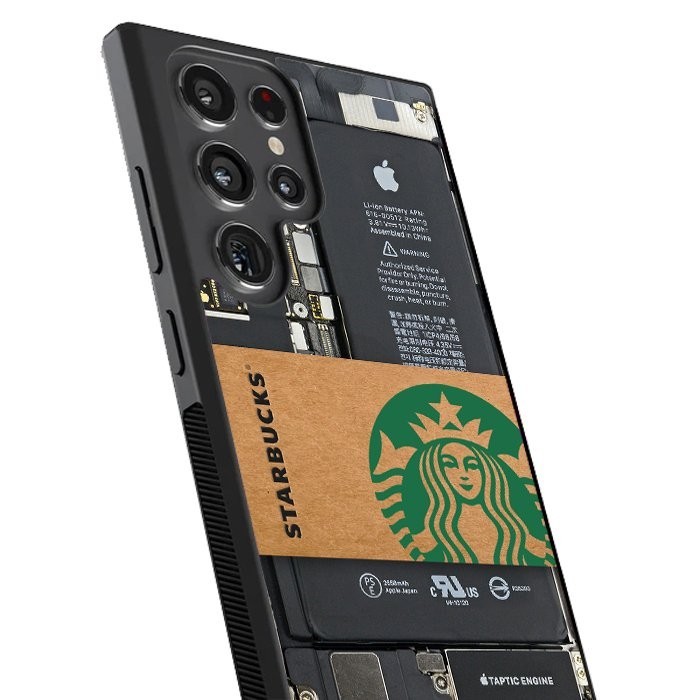 Hybrid Case Samsung Galaxy S25 S24 S23 S22 S21 S20 Ultra Plus FE Machine Board iPhone Starbucks