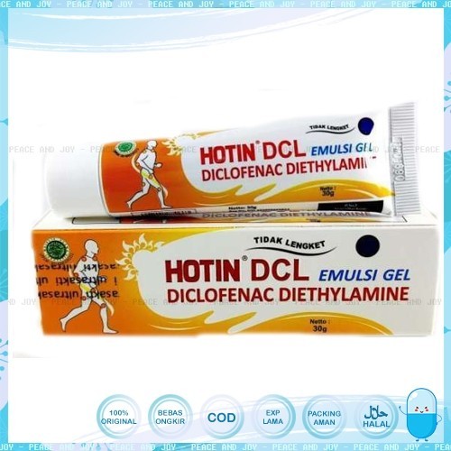 HOTIN DCL 30 GR EMULSI GEL HOTIN CREAM DICLOFENAC MENGOBATI PERADANGAN OTOT REMATIK DIJAMIN ORIGINAL
