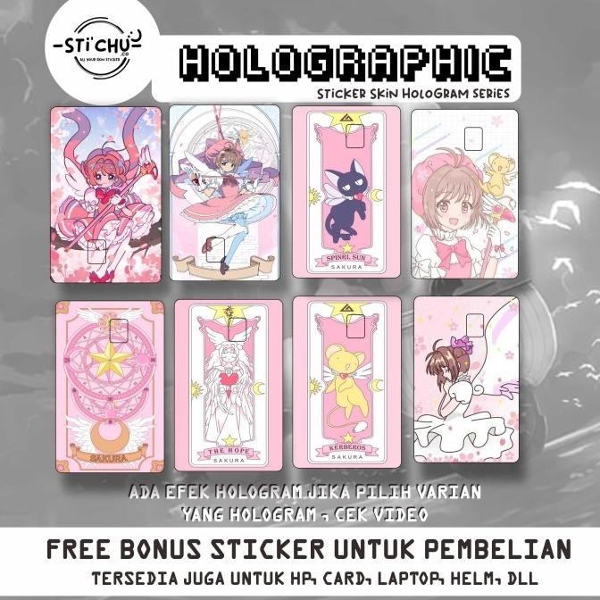 

Sticker Kartu Atm Skin Card HOLOGRAM Cardcaptor Sakura flazz emoney