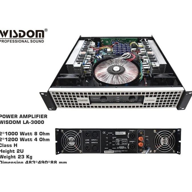 Power Amplifier Wisdom La3000 La 3000 La-3000 2 Channel Original