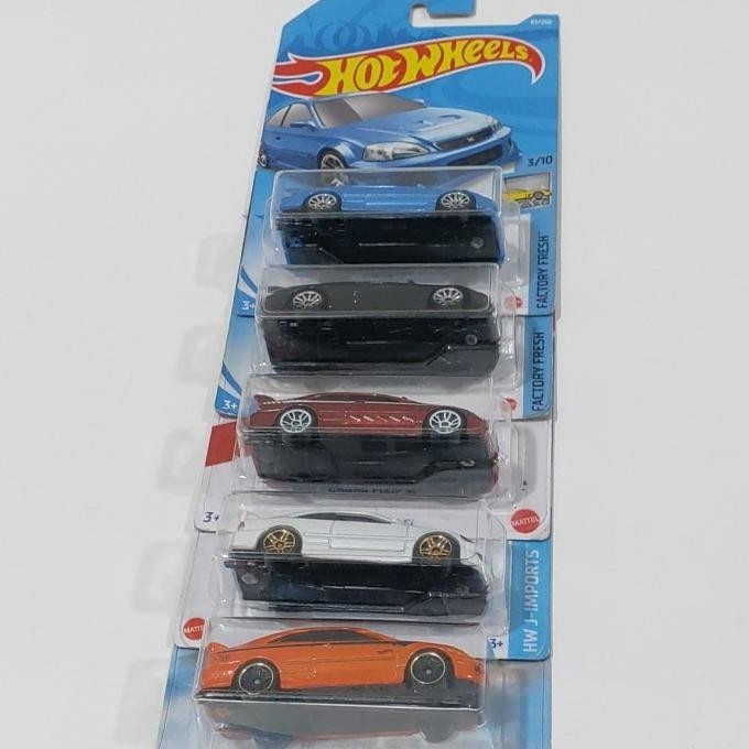 HOT WHEELS HOTWHEELS PAKET CIVIC SI BUNDLING 5 BLACK+BLUE+RED+ORANGE+WHITE 2807T