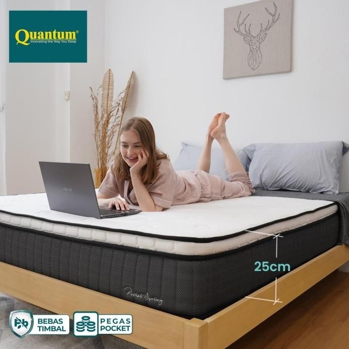 Kasur Pocket Vakum Quantum - Bonus Sprei & Bantal ,