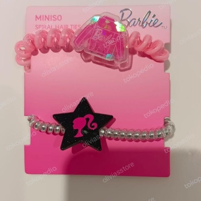 Jepit Rambut Ikat Rambut Barbie Miniso X Barbie Jepitan Pita Rambut