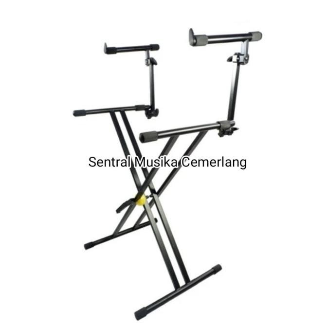 Stand Keyboard Double 2 Susun Import K-582 .
