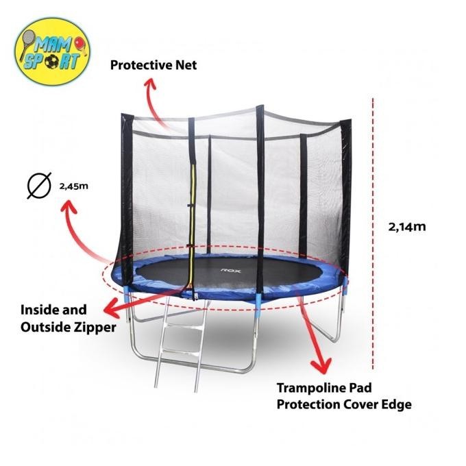 Trampolin Besar ROX SORIGA TR 03 8Feet Jaring Net Original