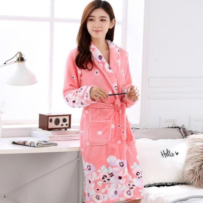 Baju handuk kimono wanita mandi dewasa Import korea