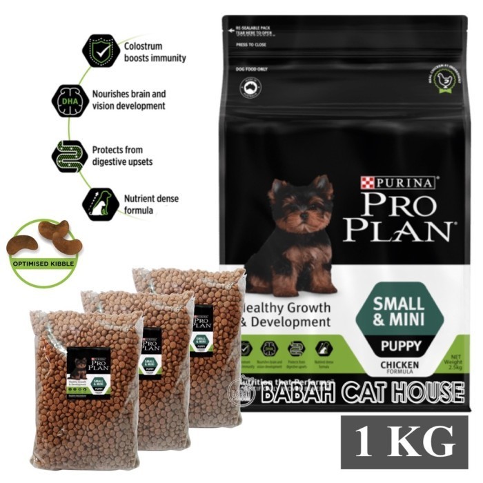Proplan Small And Mini Puppy 1Kg Dog Food Pro Plan Makanan Anak Anjing