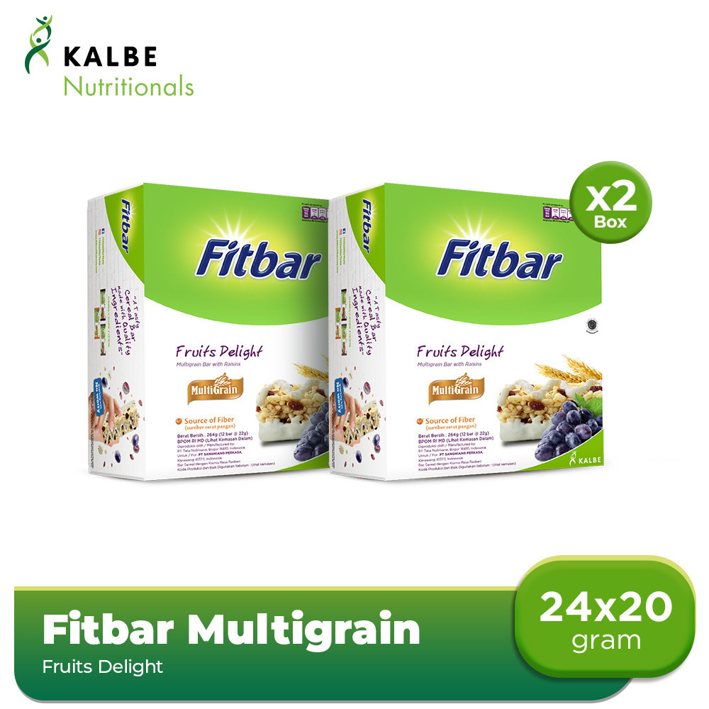 

Fitbar Fruits Delight 24 X 20 g Multigrain (2 pack)