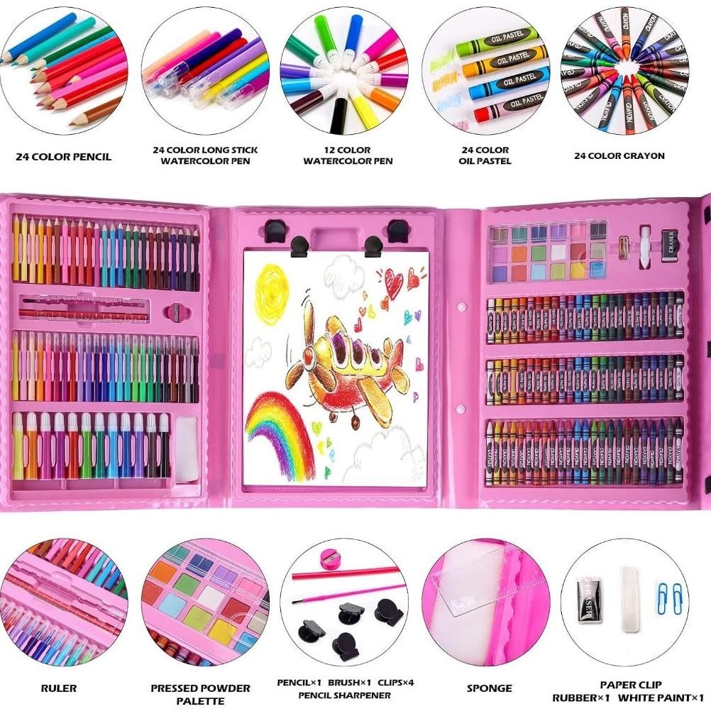 

Original Kazari Crayon Set Mewarnai Dan Melukis Art Set Isi 208 Pcs Special Promo