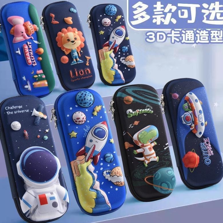 

Spesial Tempat Kotak Pensil Timbul 3D Lucu Imut Astronot Kelinci Dino Unicorn Kuda Bear Cute Pensil Case Hig Quality