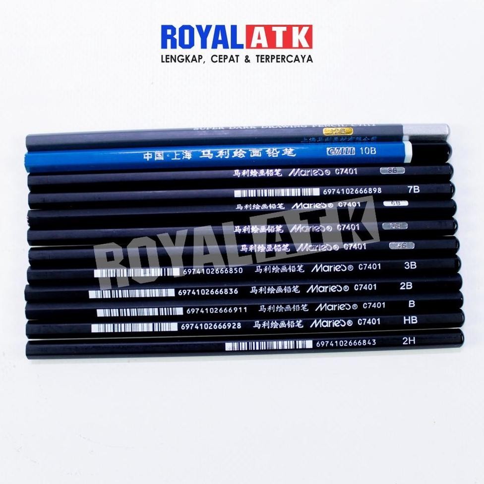 

Diskon [12 Pcs] 1 Set Maries Drawing Pencil 2H-14B - 1 Set Pensil Gambar Murah