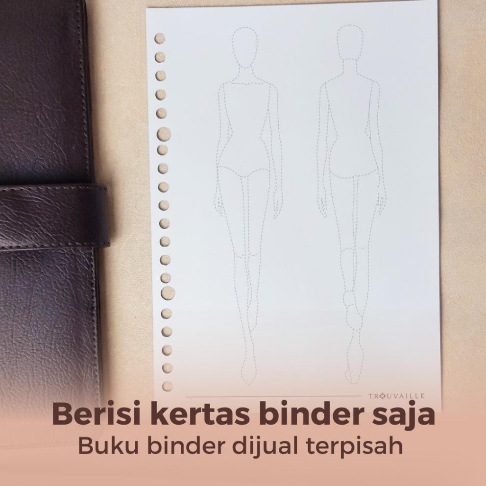

8.8 Isi Binder Ukuran A5 Untuk Gambar Fashion Design / Buku Sketsa Baju / Buku Fashion Design 8.8