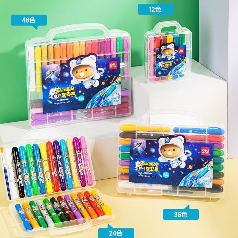 

Big Sale Deli Krayon / Oil Pastel / Crayon Anti Kotor Free Kuas 72136 8.8