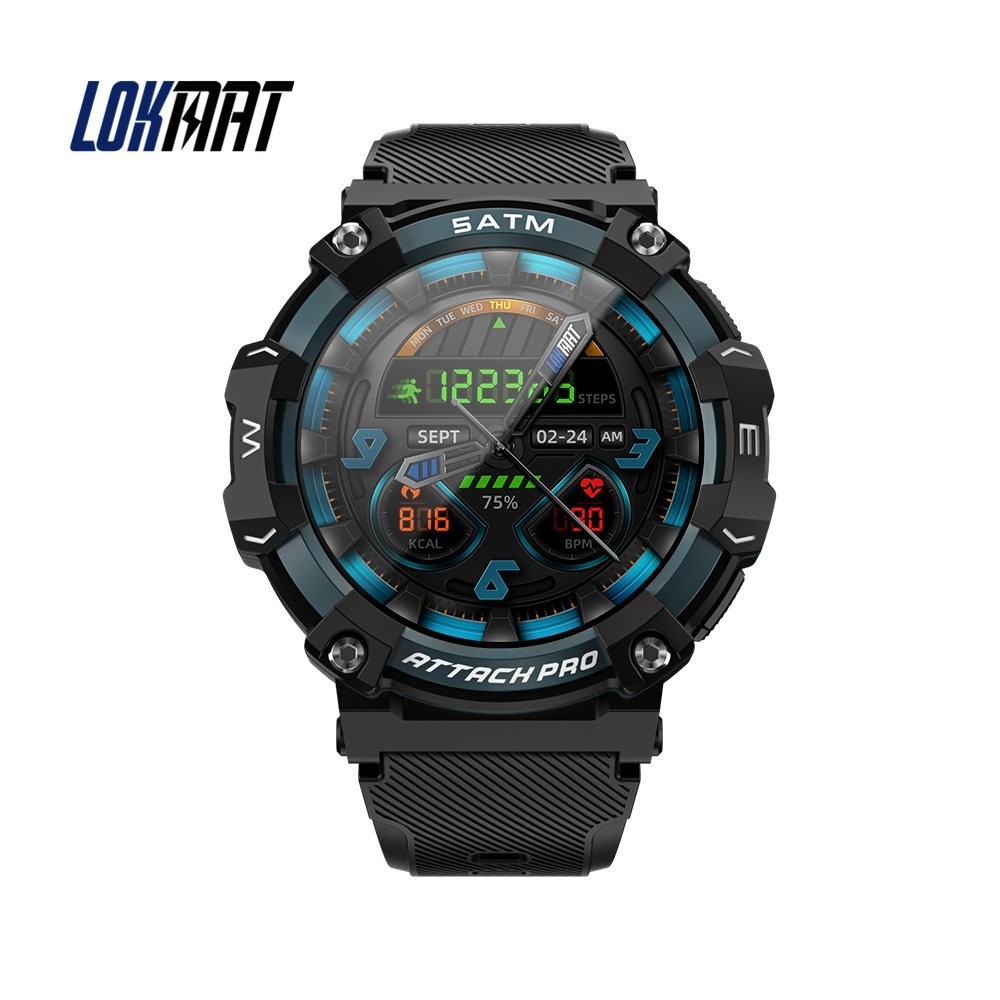 LOKMAT ATTACK 2 PROBluetooth Calling Watch Outdoor Sports Bracelet Health Monitoring CanDIYDial QHBH