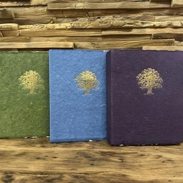 

LEATHER JOURNAL DKL TREE GOLD L THICK MIX COLOR