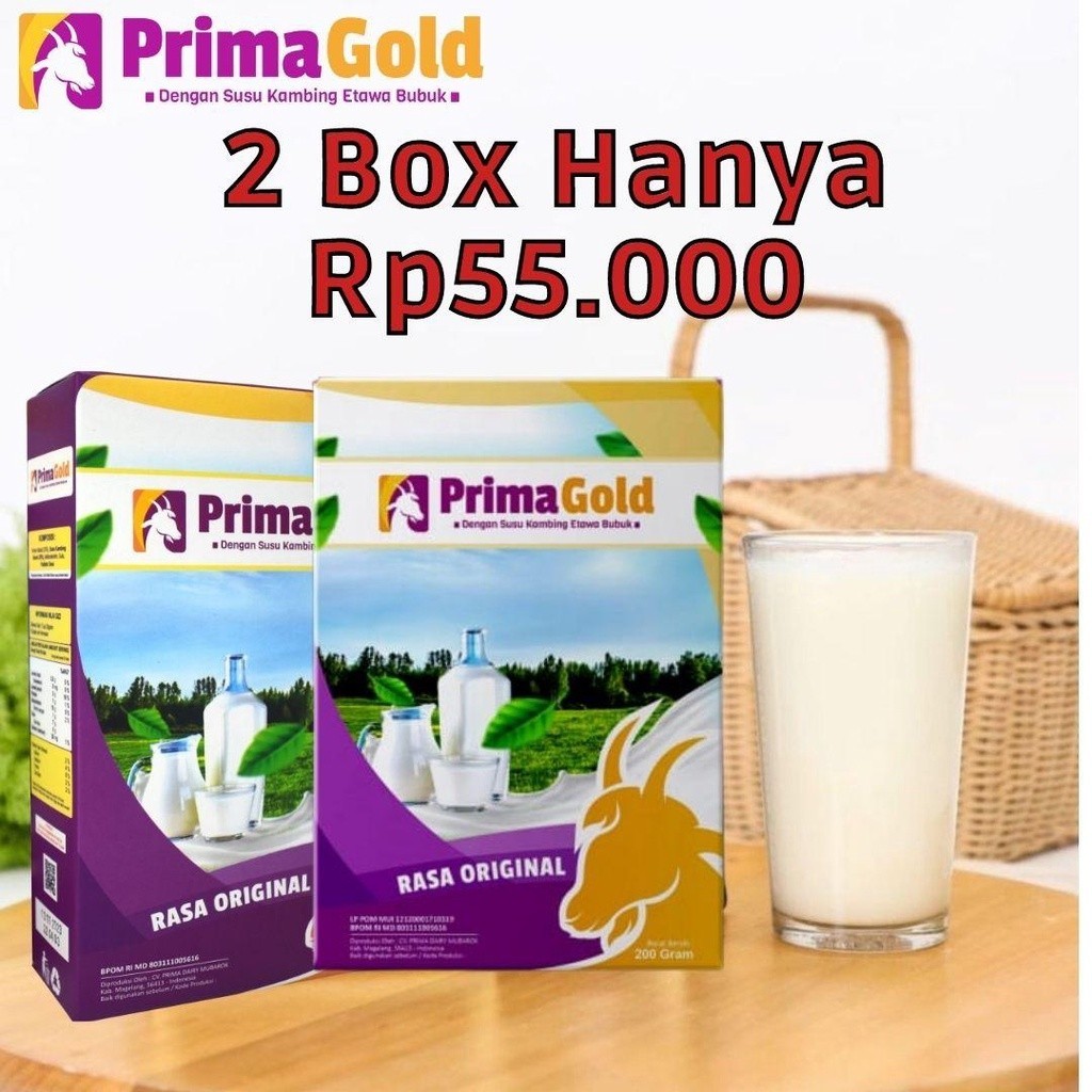 

2 Box PRIMAGOLD Susu Etawa Diskon Kekinian Goat Milk New Buat Kesehatan Tidak Prengus P2G0 Susu Kambing Terkini Populer Promo Bpom Terba