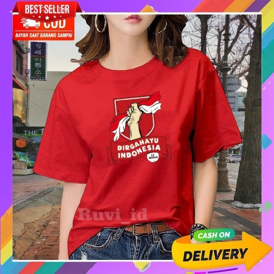 Oblong Merah Putih Tshirt Special Merdeka T Shirt Dewasa 17 Agustus Seragam Agustusan 2024 Baju Dirg