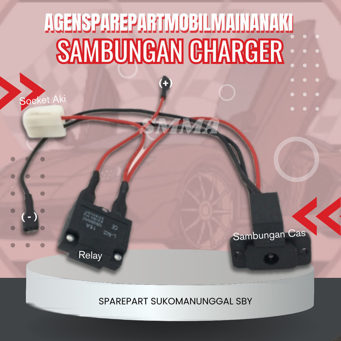 1 Set 15A Sambungan Charger Aki Mainan Mobil/Motor Aki / Accu