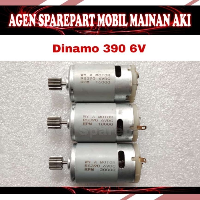 Type 390 (Kecil) Dinamo 6Volt Buat Mobil Motor Mainan Aki