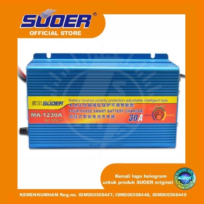 Charger Aki / Cas Accu 12 Volt 30 Ampere Ma-1230 Suoer