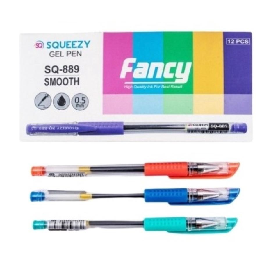 

wd-54 Pulpen Gel Fancy Smooth 0,5mm / Pulpen Gel 1 Lusin - Hitam SQ889 Hemat