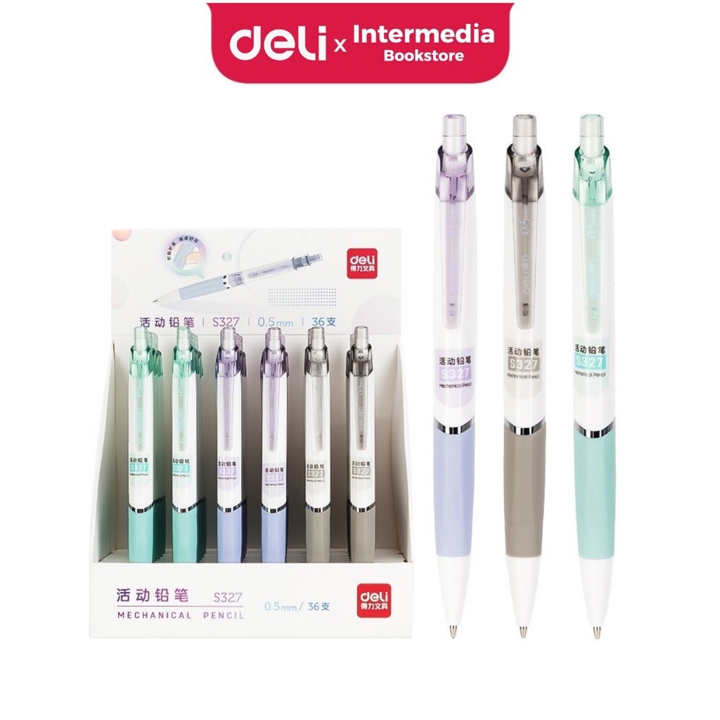 

Deli Propelling Pencil Pensil Mekanik S327 Cetek Tip 0.5 mm Dilengkapi Klip