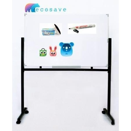 

Whiteboard Standing Magnetic 120x240 cm Single EcoSave + Ongkir