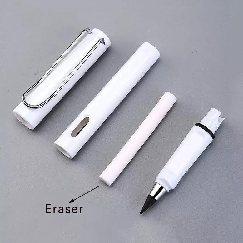 

IQR-914 Pensil Tanpa Batas HB 0.5mm / Eternal Pencil Pensil Ajaib Tanpa Rautan + Pengahapus Untuk Menulis Menggambar / Premium Unlimited Writing Inkless Rubber Eraser / Pena Perlengkapan Alat Tulis Sekolah Anak Sketsa High Tech Nib Sale