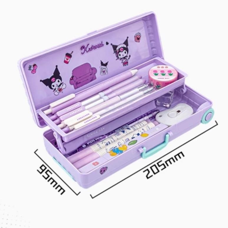 

fth-56 Penjual LokalSanrio Seri Anime Kartun Pensil Kasus Troli Kotak Alat Tulis Lucu Kuromi/Melody/Yugui Anjing/Pacha Anjing Pensil Kapasitas Besar Kotak Penyimpanan Alat Tulis Hadiah Anak-anak Premium