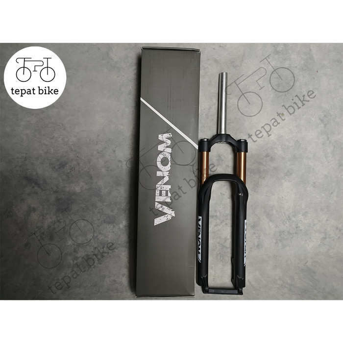 Fork Sepeda Mtb Suspension Air Venom 26 27,5 T140Hitam Black