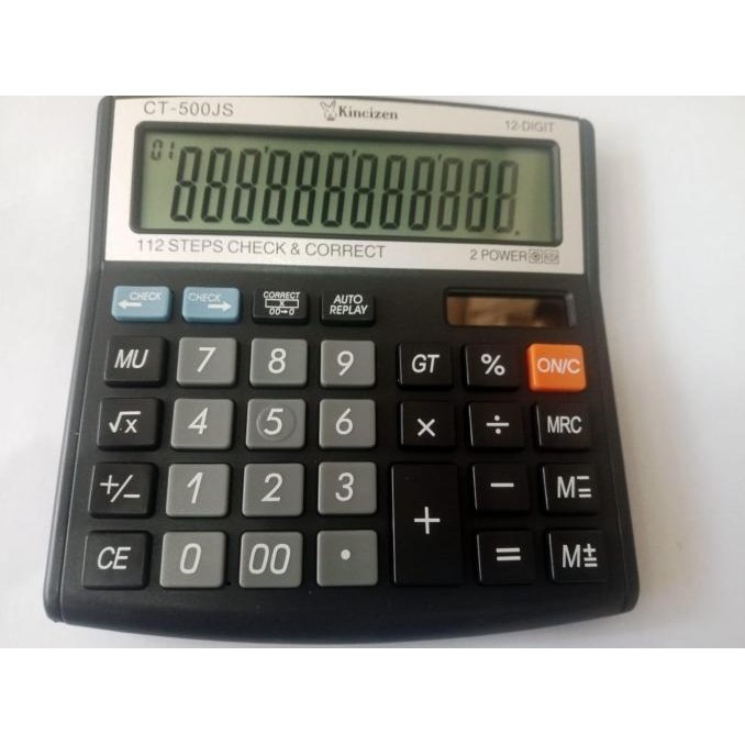 

CALCULATOR 12 DIGIT CT 500 JS CHECK CORRECT - Kalkulator Meja CT 500JS