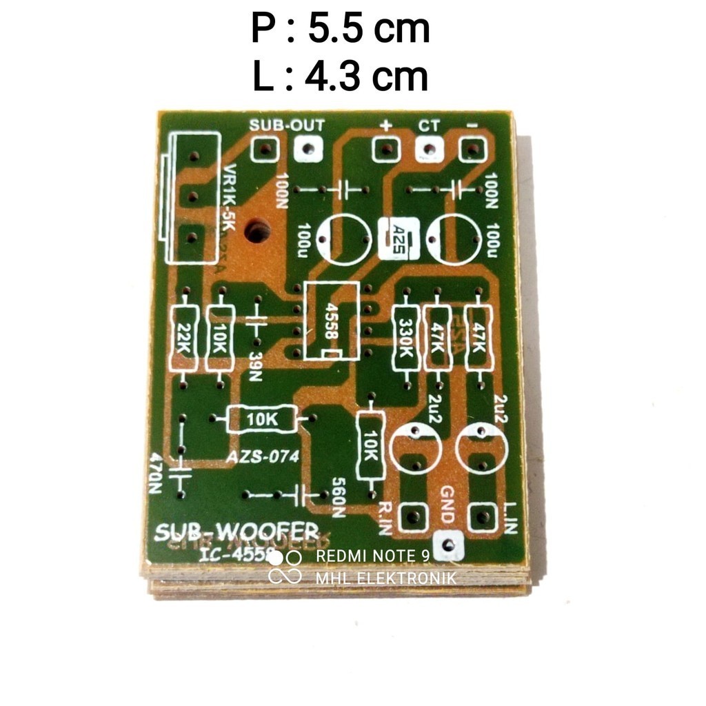 PCB Filter Subwoofer IC 4558 Balap