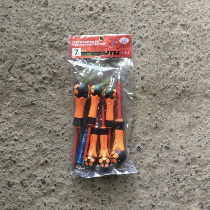 Obeng Listrik Set ATS 7 Pcs Insulated Screwdriver Obeng Karet ATS