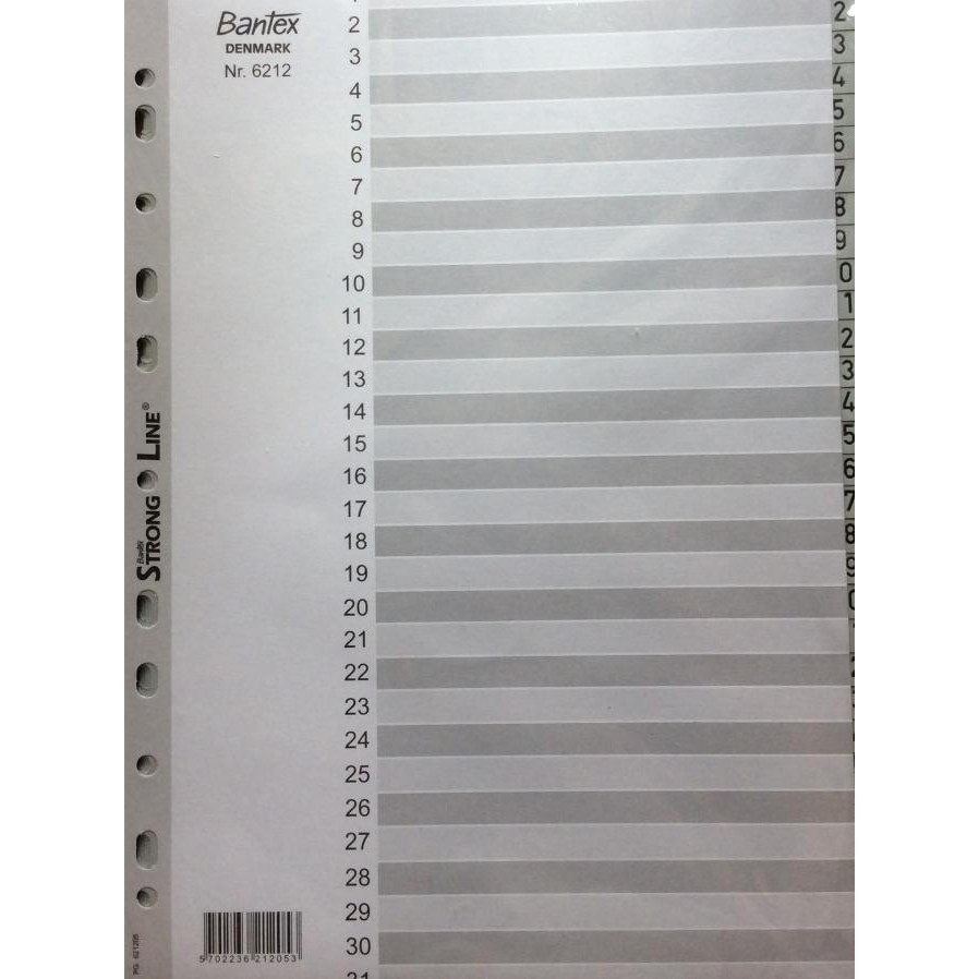 

Bantex Plastic Divider A4 31 Pages 6212 | Pembatas Binder A4 - 31 Lbr