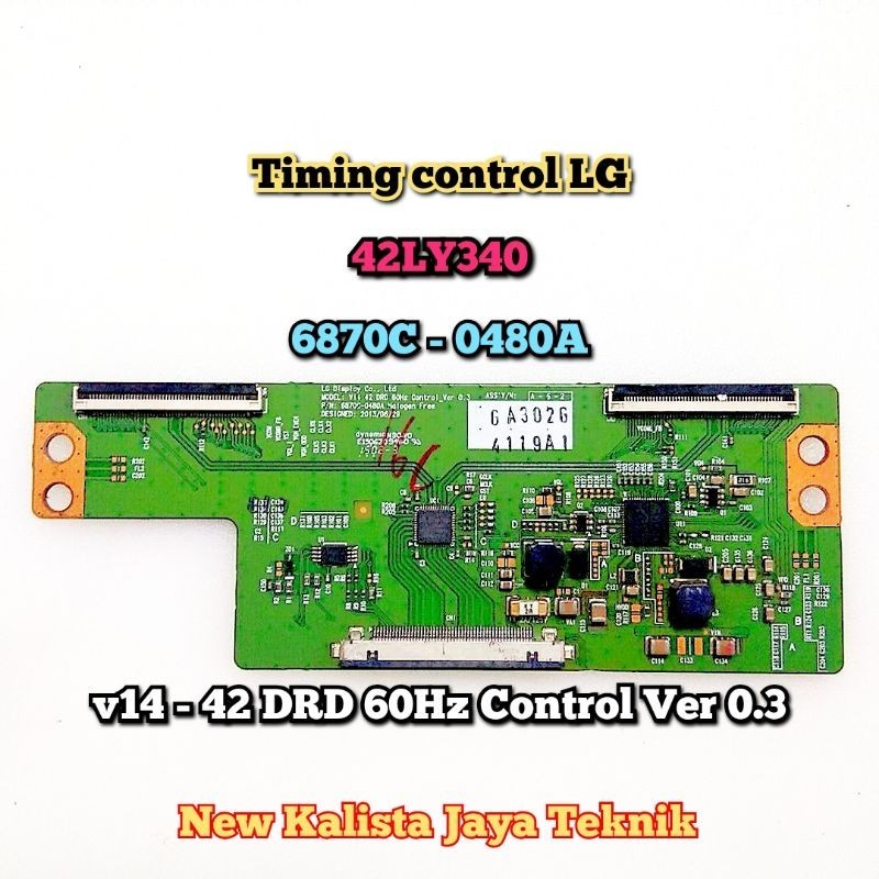 TCON TV LG 42LY340 ORIGINAL V14 6870C-0480A TCON LG 42LY340C TICON 42LY340 TIKON TV 42LY340C MESIN T