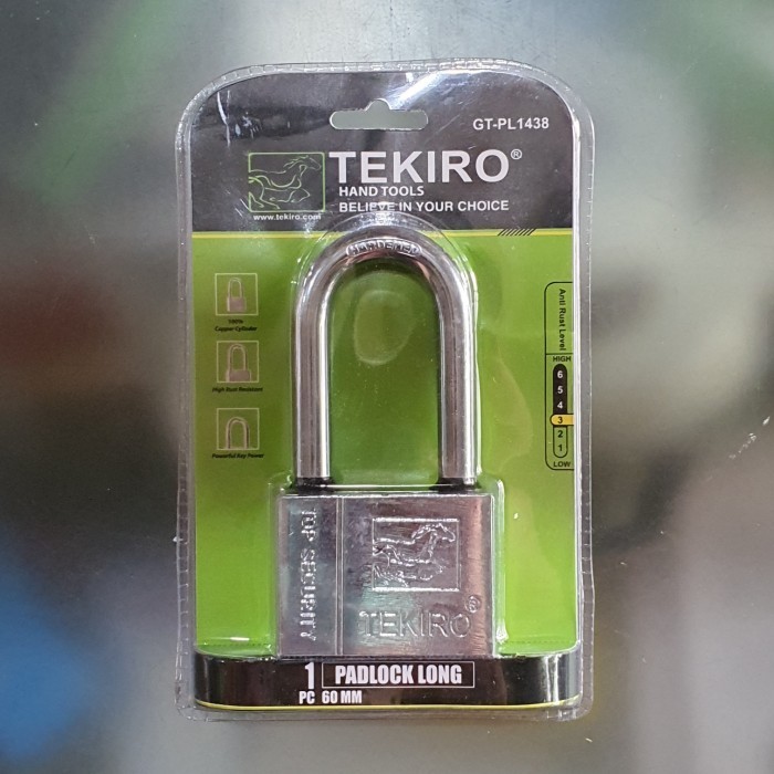 Tekiro Kunci Gembok Leher Panjang 60mm gembok putih Tekiro