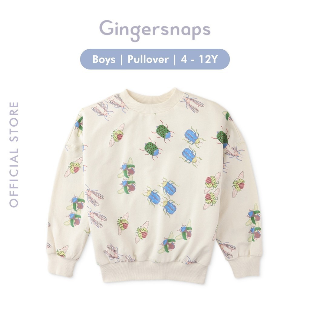 Gingersnaps The Hippie Patch Pullover - Jaket Anak Laki-laki (Putih)