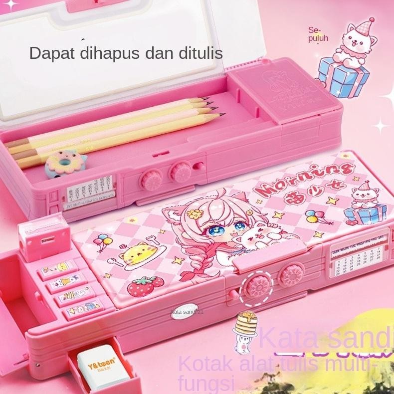 

Dgh-43 Kotak Alat Tulis Gadis Kotak Pensil Kata Sandi Multi-Fungsi Wanita Yang Cocok Untuk Siswa Kelas 1-3 Tk Promo Gila