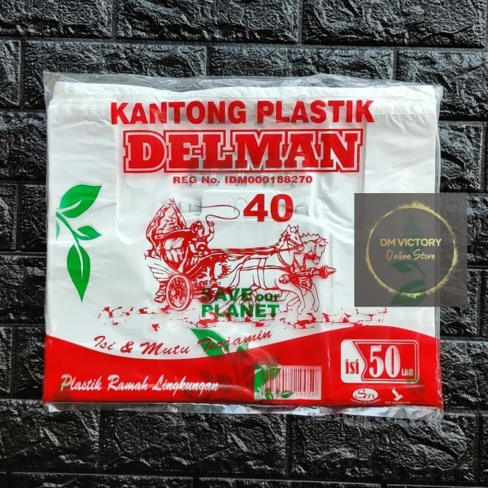 

HOT SALE Kantong Plastik / Kresek Ramah Lingkungan DELMAN Uk 40