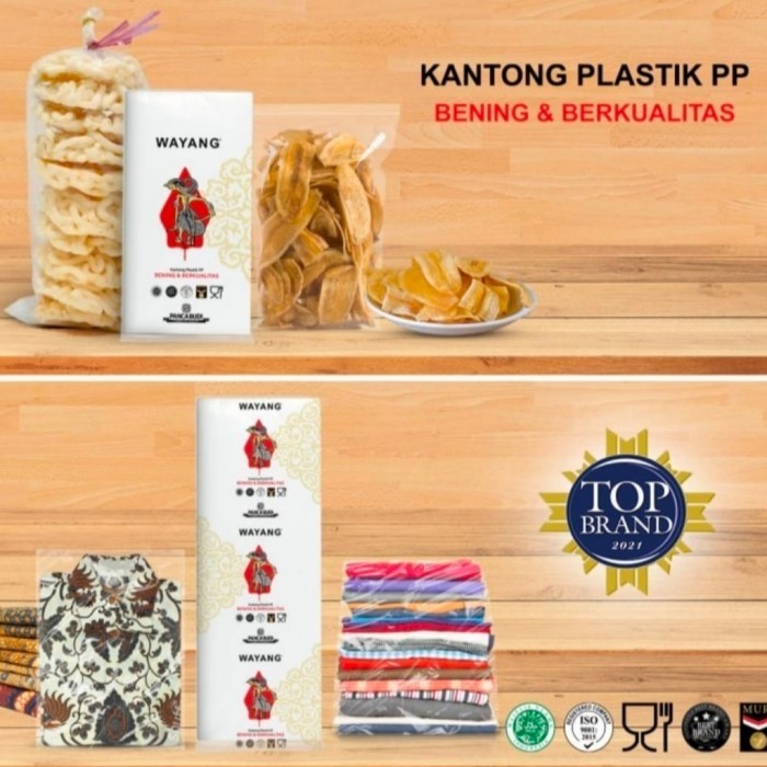 

HOT SALE Plastik PP bening Wayang uk 45x65 cm kantong kemasan isi 500gram