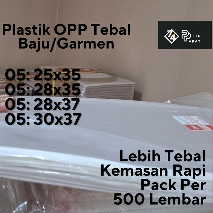 

BRG BARU 1 Rim Opp Lem Tebal 05 28x35 25x35 Plastik kmasan bungkus baju Garmen