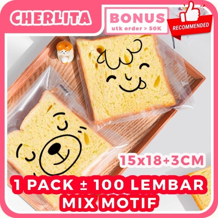 

HOT SALE Plastik Roti Bread Homemade Baking Premium Tebal Unik Perekat