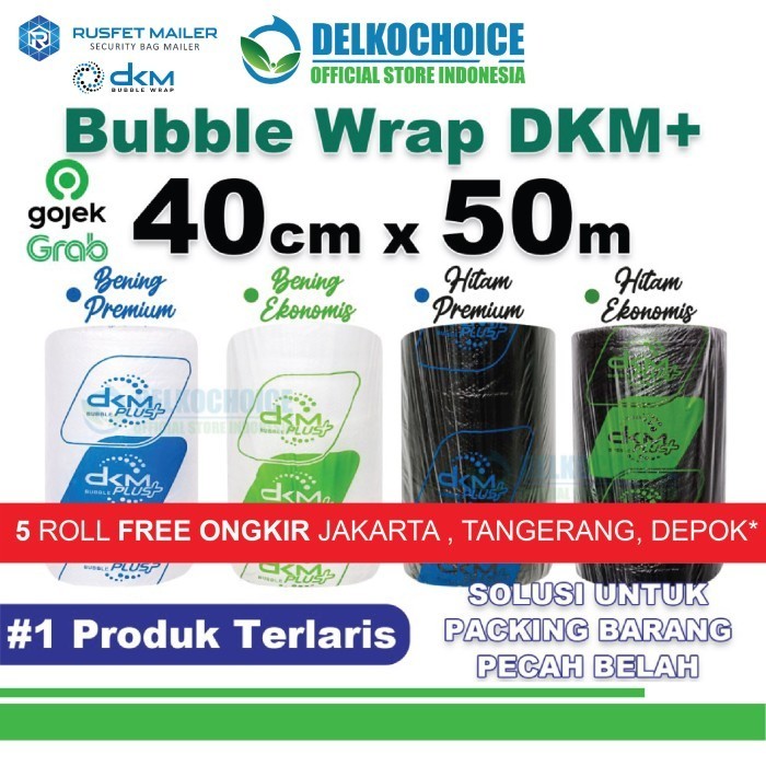 

MURAH Plastik Bubble Wrap 40cm x 50meter DKM PLUS PREMIUM TERMURAH ROLL