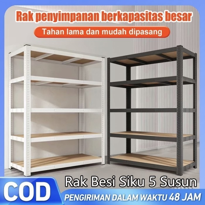 Terbaru Promo - Rak Besi Siku 5 Susun - Rak Barang - Rak Kitchen Promo Terlaris