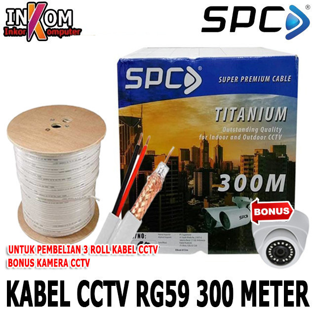 Terbaru Kabel Cctv Coaxial Rg59 Power 300 Meter 1 Roll Cctv Kabel Promo Terlaris