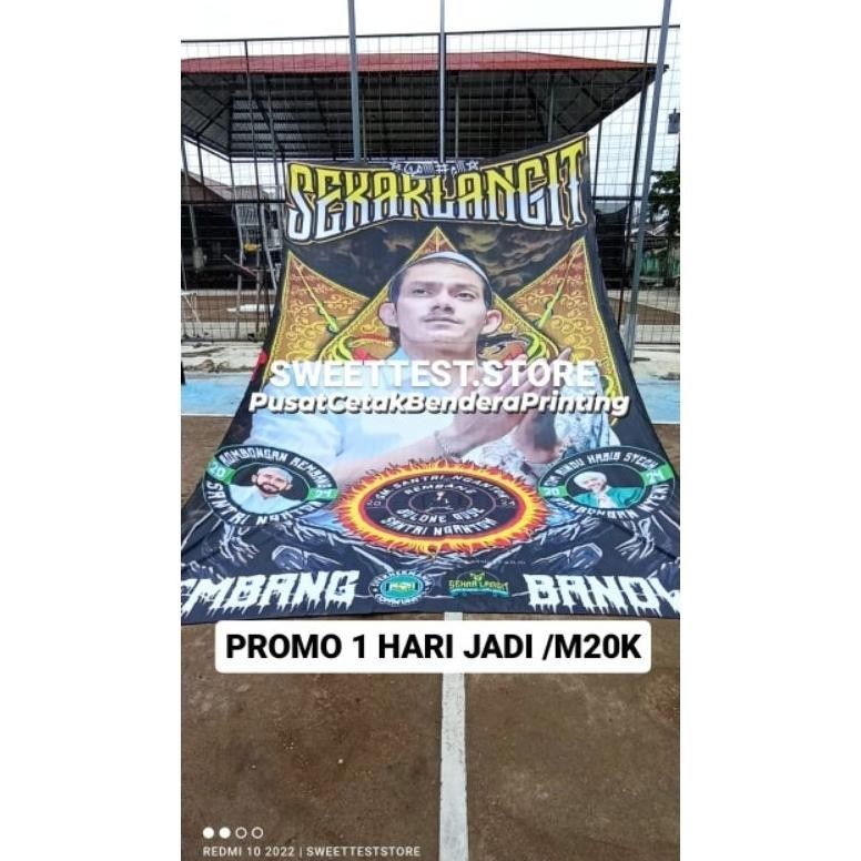PROMOOO BENDERA PRINTING 200X150, 1 HARI JADI, BENDERA 3 MAJELIS, BENDERA SYEKHERMANIA, BENDERA SEKA