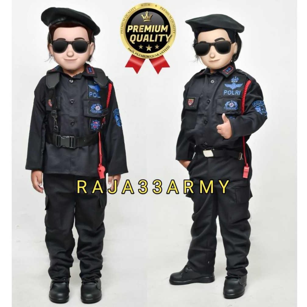 uj-53 Baju Seragam PDL BRIMOB Anak karnaval / KOSTUM BRIMOB ANAK / BAJU KARNAVAL BRIMOB CILIK Hemat