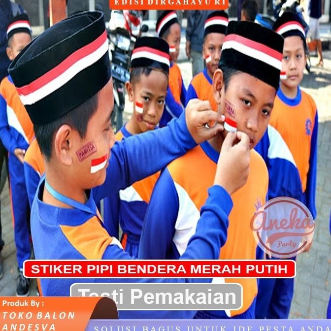

TERLARIS Stiker pipi merah putih bendera isi 49 / stiker pipi polos / motif i love indonesia / stiker pipi bendera i love indonesia MURAH