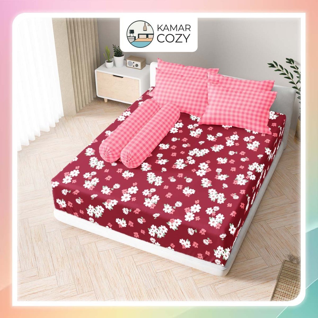 Sprei Kintakun Set Fitted 160x200 / 180x200 B4 Laras Queen / King Bantal 4 guling 2 Dluxe Aesthetic 