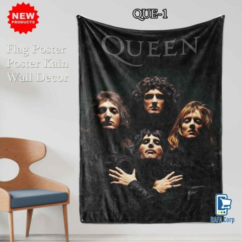 PROMO - BAND LUAR QUEEN - POSTER KAIN QUEEN - HIASAN DINDING QUEEN - HIASAN DINDING KAIN QUEEN - POS